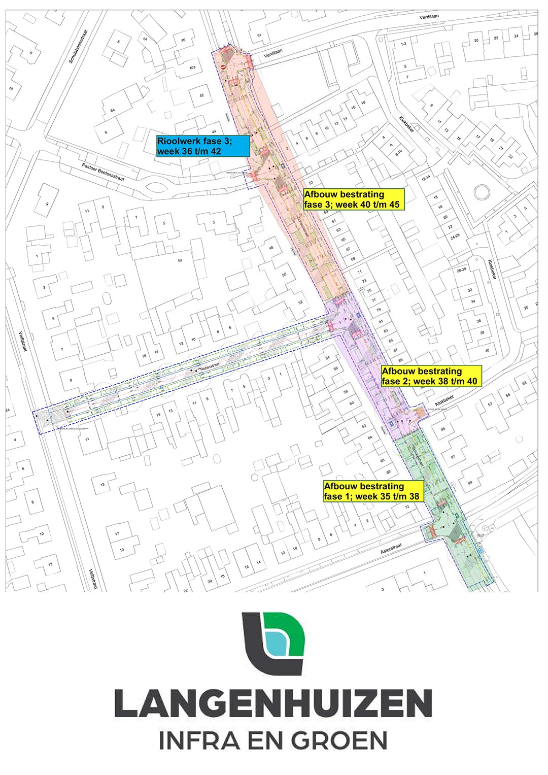 plattegrond planning afbouw schoolstraat